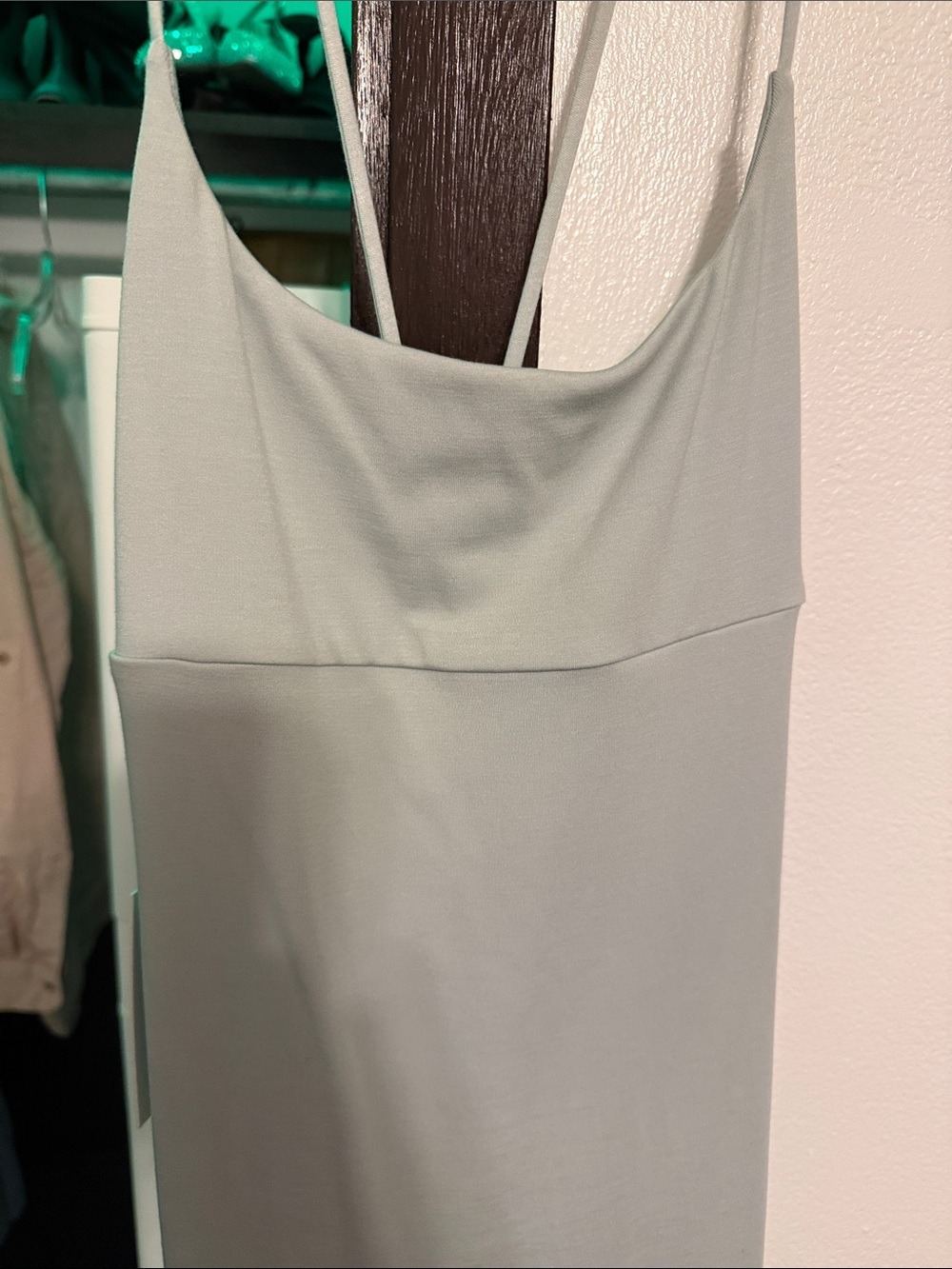 Aritzia Wilfred Mint Green Slip Dress with Spaghetti Straps